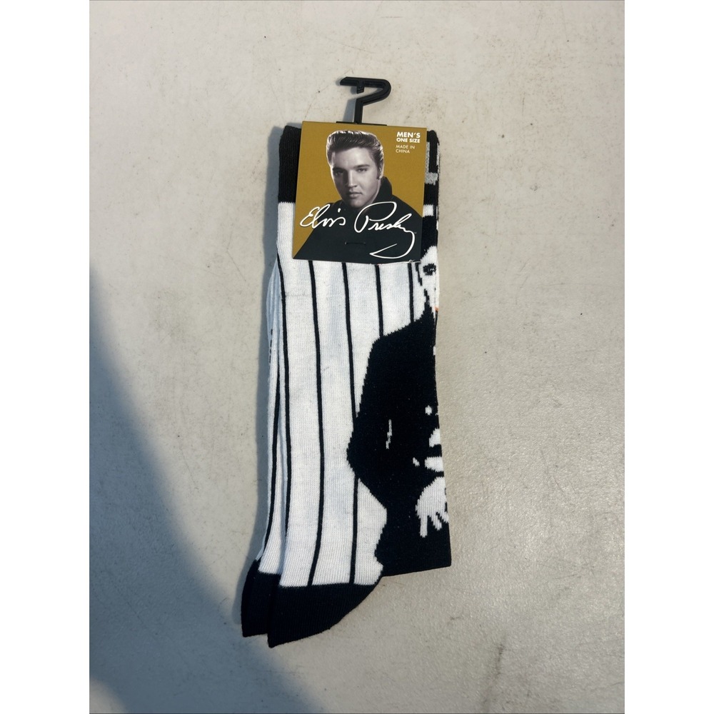 One Pair Men's Elvis Crew Socks ( Fits Size 7 to 12 )